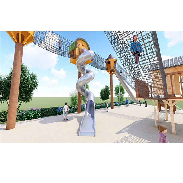 
New design kids playground climbing and slide playground for outdoor playground park for kids 
