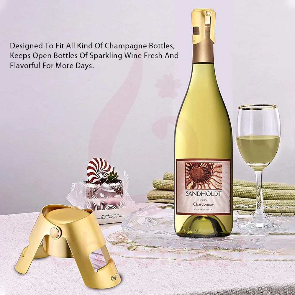 Factory direct sales crystal plug champagne metal stopper bubbly for bubble keeper and champagne plug