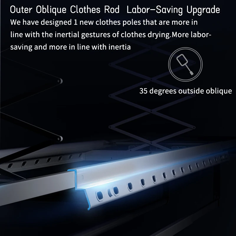 smart electric ceiling clothes drying clothe with Lighting automatic balcony home drying clothes rack 45KG