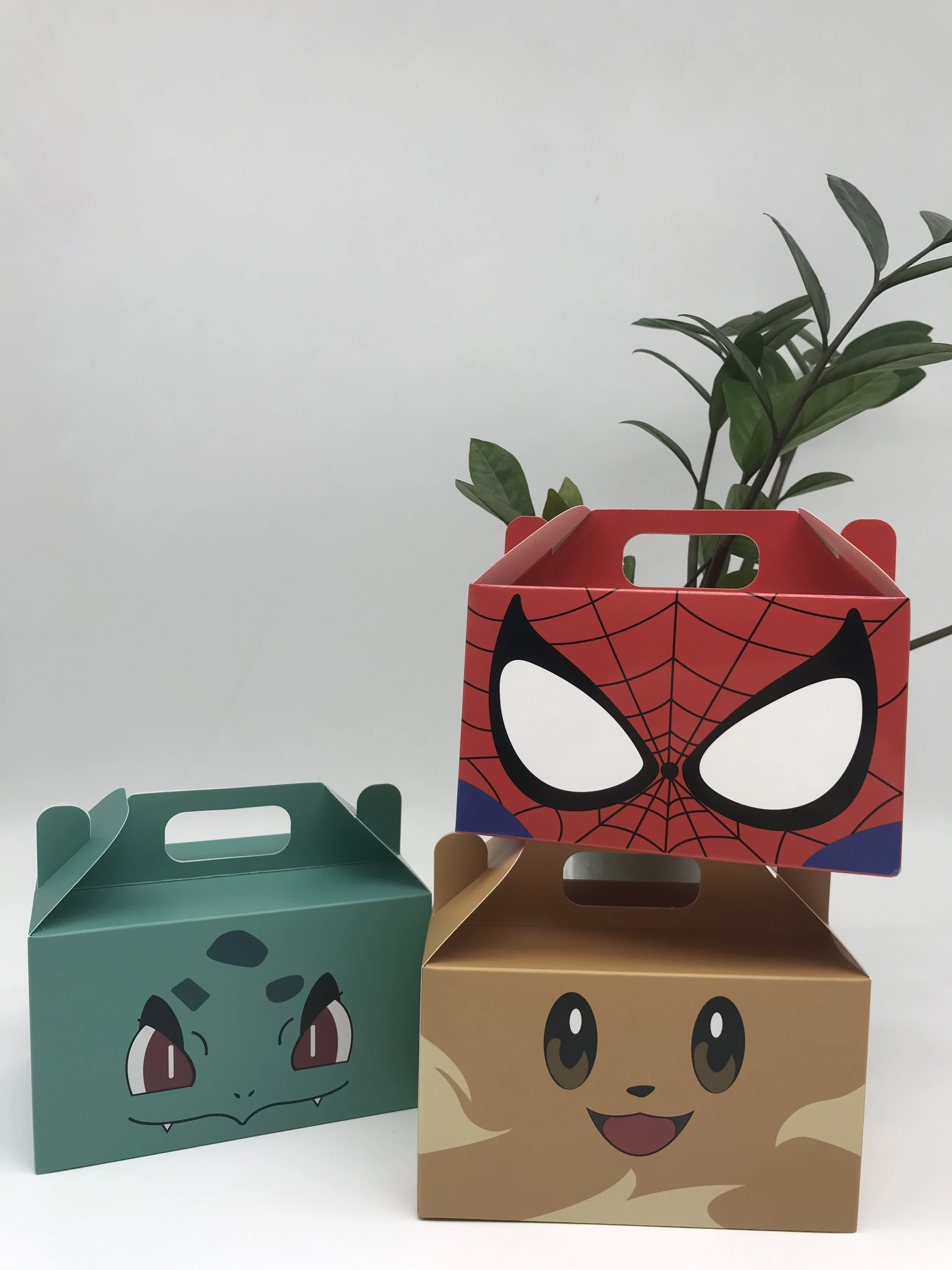 Custom  Printing Kraft Burger Sandwich Hamburger Fried Chicken Wing French Fries Fast Food Package Take Away Box