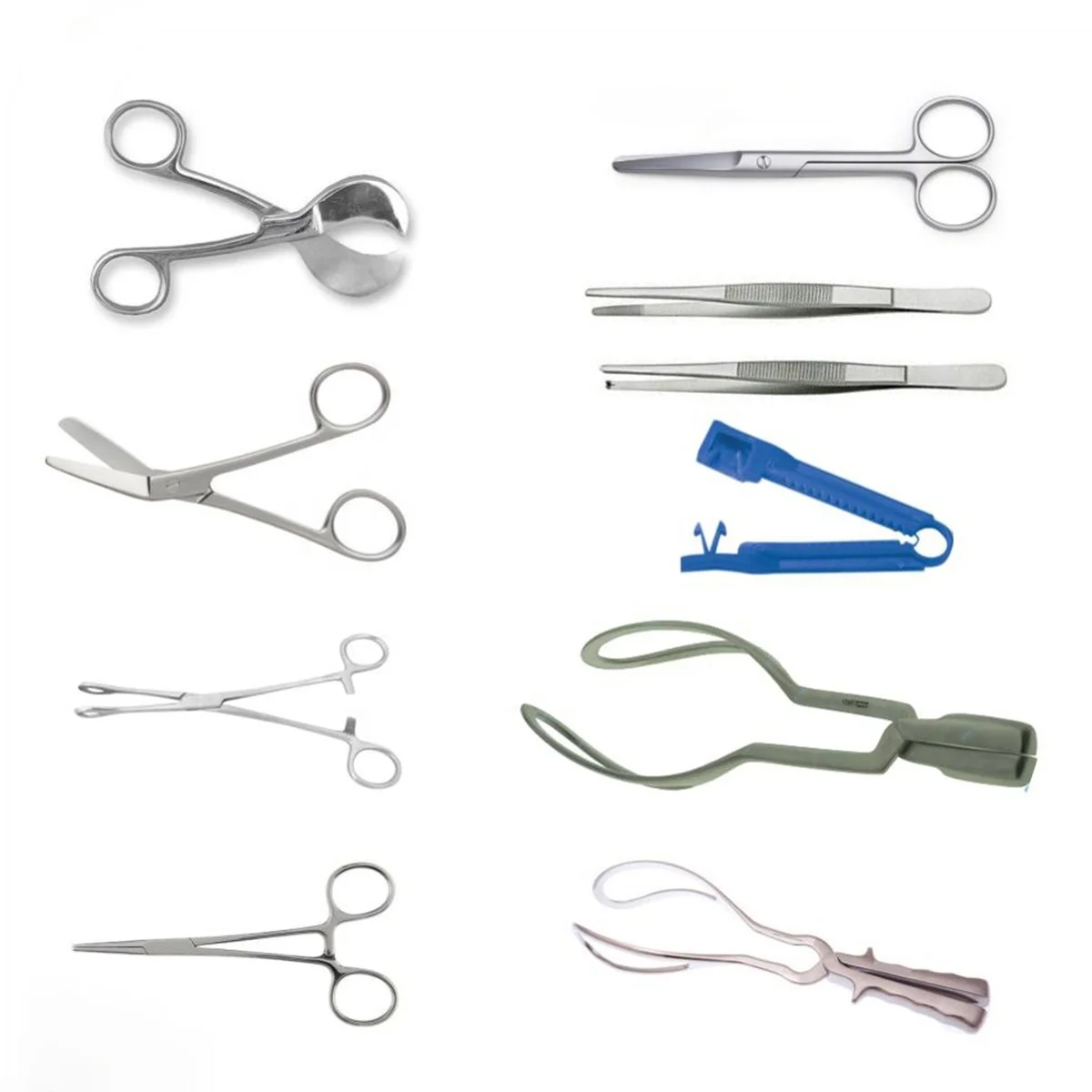 Gyne Episiotomy Set of 10Pcs Surgery Basic Delivery Mini Gynecology Normal Vaginal Delivery Labor Surgical Instruments