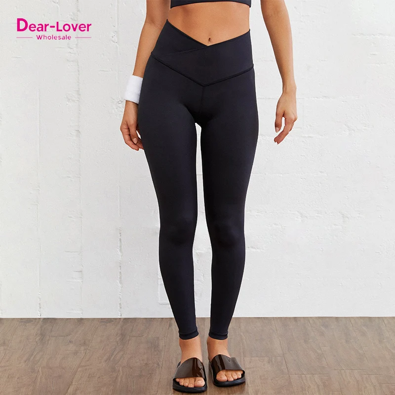 Dear-Lover Winter Push Up Black Arched Waist Seamless Active Leggings For Women Sexy