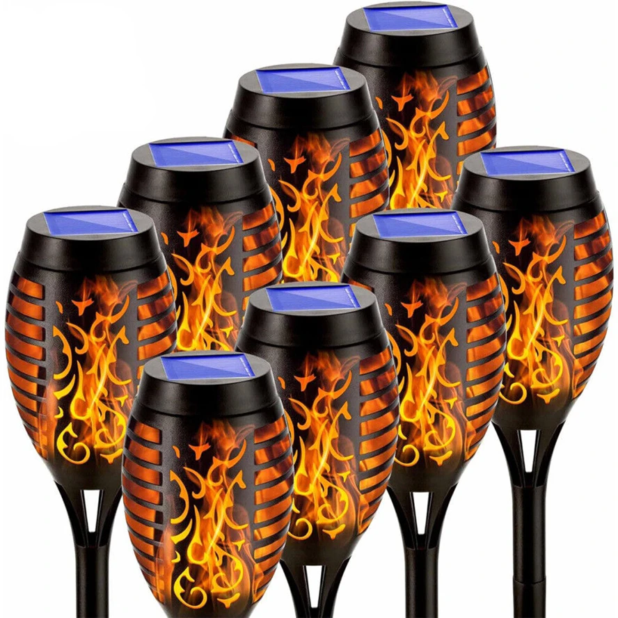 12/33/51/72/96 LED dancing fire flame light solar led solar torch stake light flame garden lamps for yard lawn