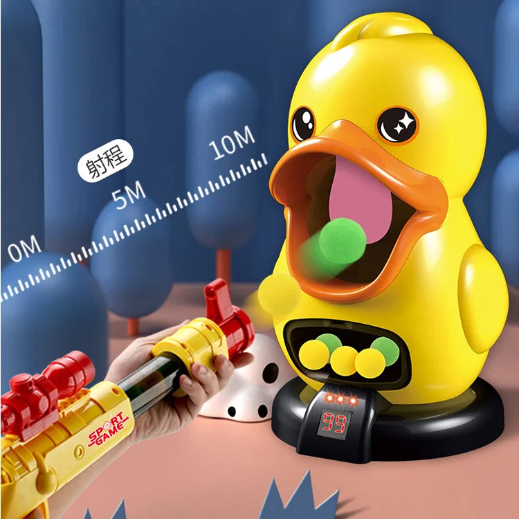 Kids Walking Mobile Squirrel Moving Hamster Target Toys Interaction Feeding Game EVA Soft Ball Shooting Toy Guns Airsoft