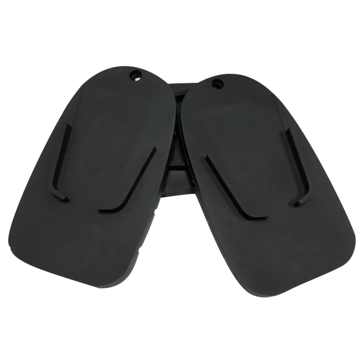 Motorcycle Black Plastic Non-slip Kickstand Side Stand Plate Pad For Outdoor Parking