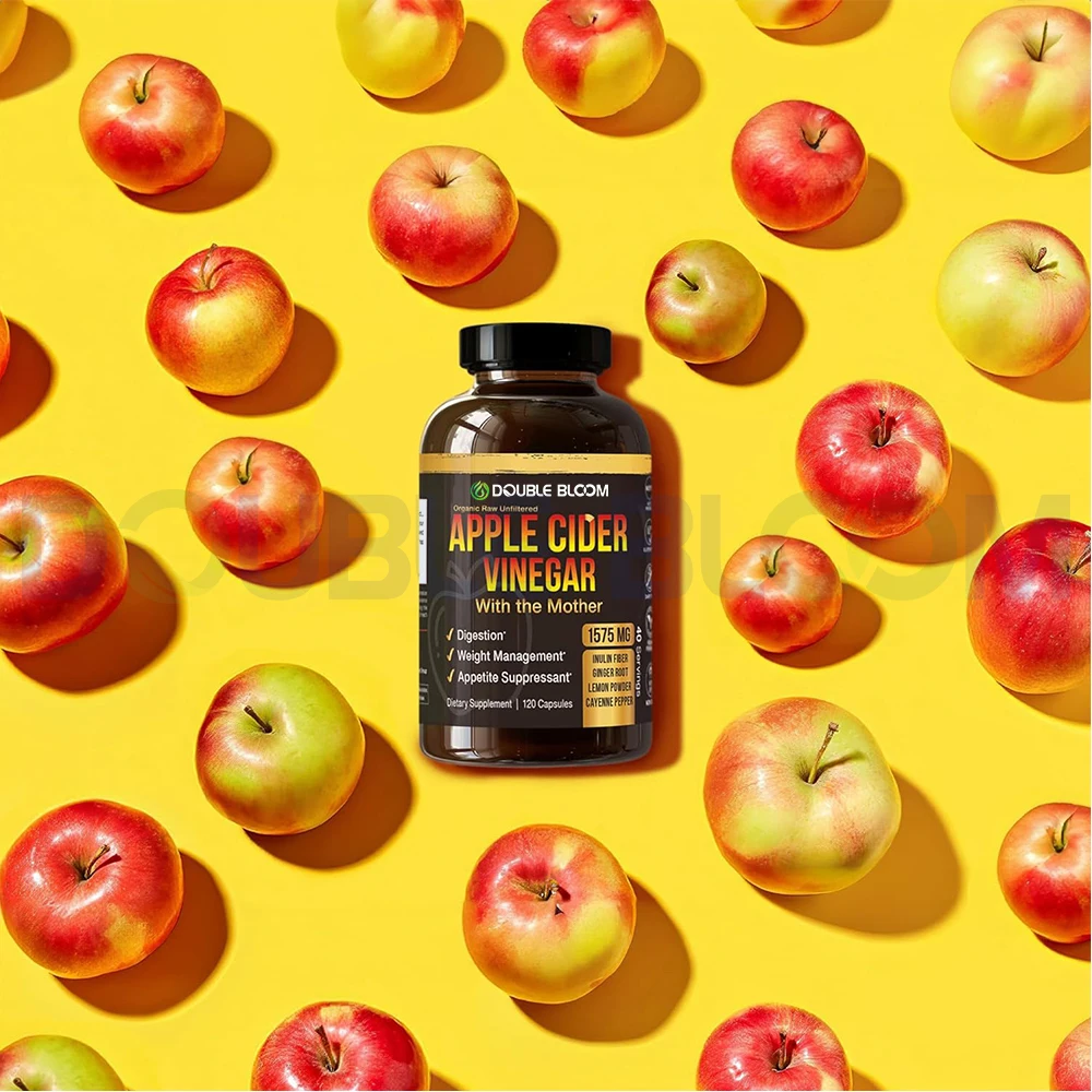 Apple Cider Vinegar Capsules Promote Digestion Lighten the Burden Immunity Support,Ideal for Healthy Living, Detox & Digestion