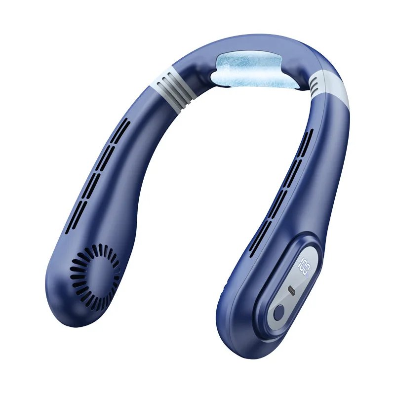 Personal Portable 3000mAh USB Rechargeable Bladeless Hanging Sport Neck Fan Indoor Outdoor Use for Car and Household 3 Speeds