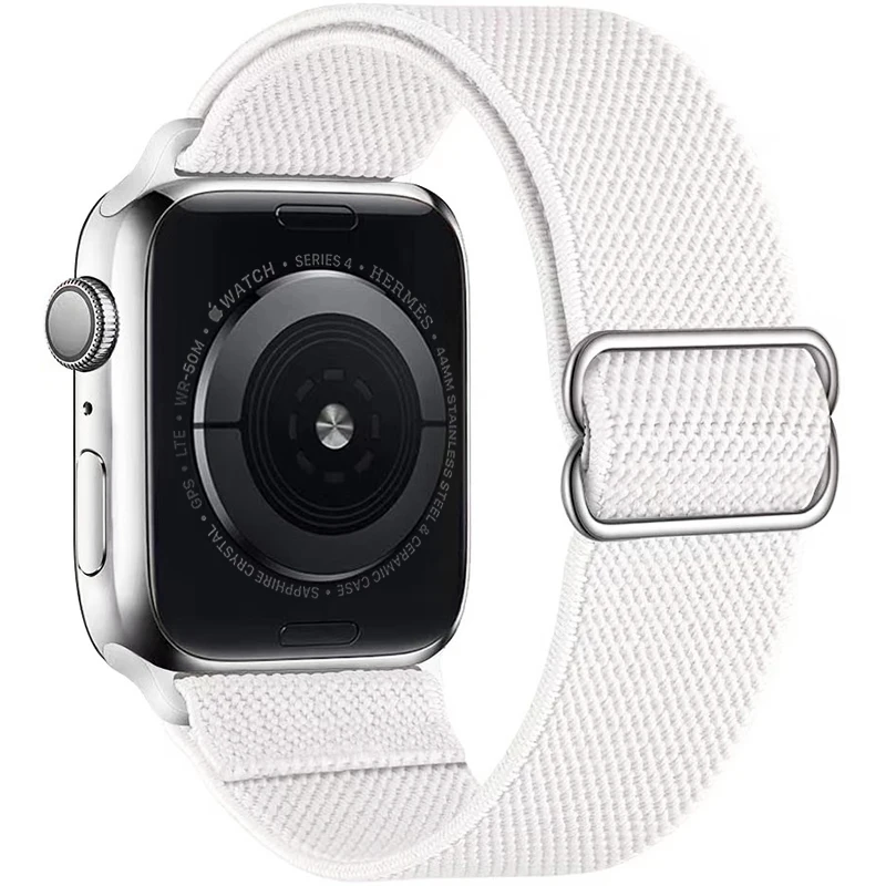  Эластичный нейлоновый ремешок для соло с Apple Watch 38 40 мм регулируемый эластичный плетеный спортивный iWatch 6 5 4