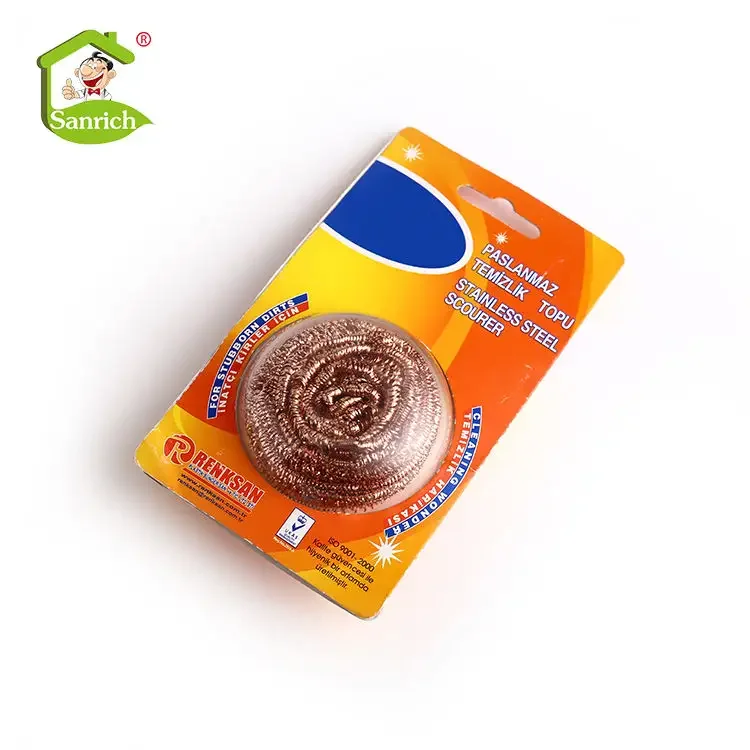 15 grams ss brass mesh scourer in single side Blister Packing