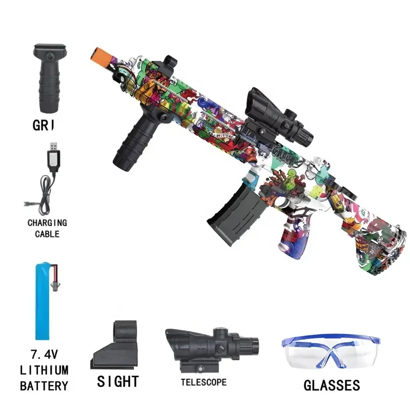 Wholesale Toy airsoft gun metal M416 Metal Electric Ball Pistol Water Bullet gun Plastic Water bullet Blaster Gun