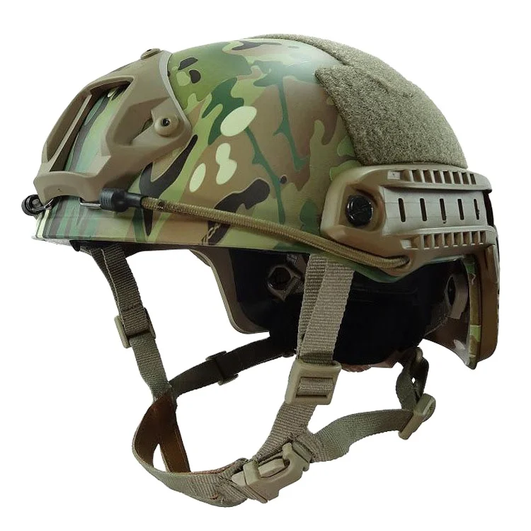 Gujia Custom Water Transfer Printing CP Camouflage Color UHMWPE FAST Helmet for Head Protection