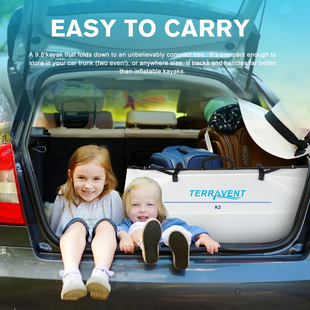 Amazon Hot Seller PVC Foldable portable water sports sea folding kayak tandem fishing fold canoe kayaks