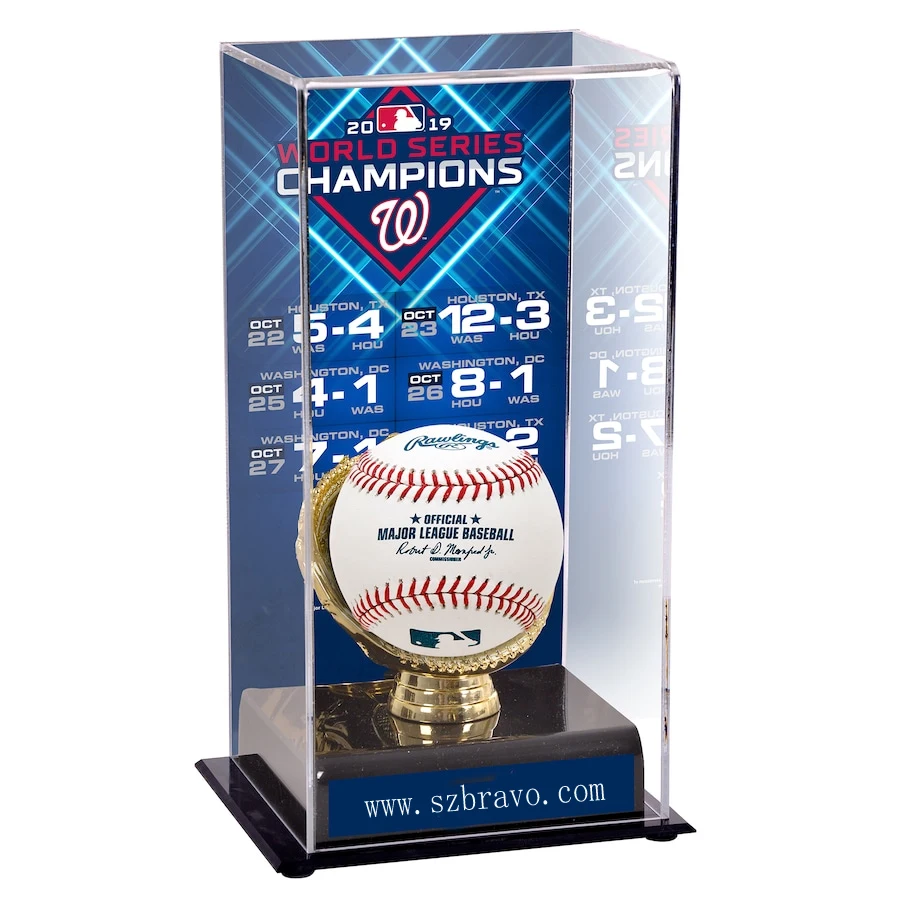 Custom image Champion acrylic display case