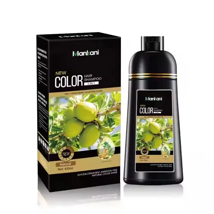 Wholesale permanent 5 min hair coloring shampoo to black fast liquid hair dye shampoo with argan oil