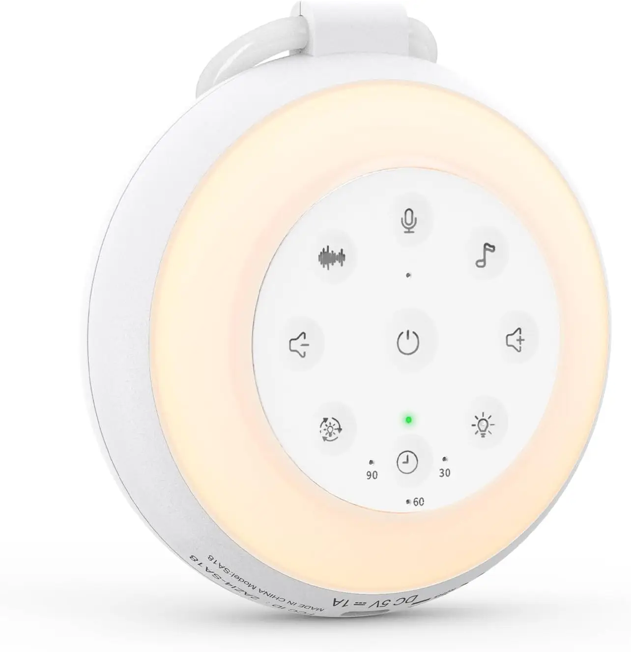 Портативный звуковой аппарат детский с 24 звуками беспроводной динамик функция записи белый шум ночником