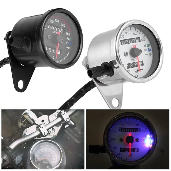 
Wholesale Cheap Motorcycle Odometer Speedometer Gauge Signal Dual Digital Display KM/H Without Kege 