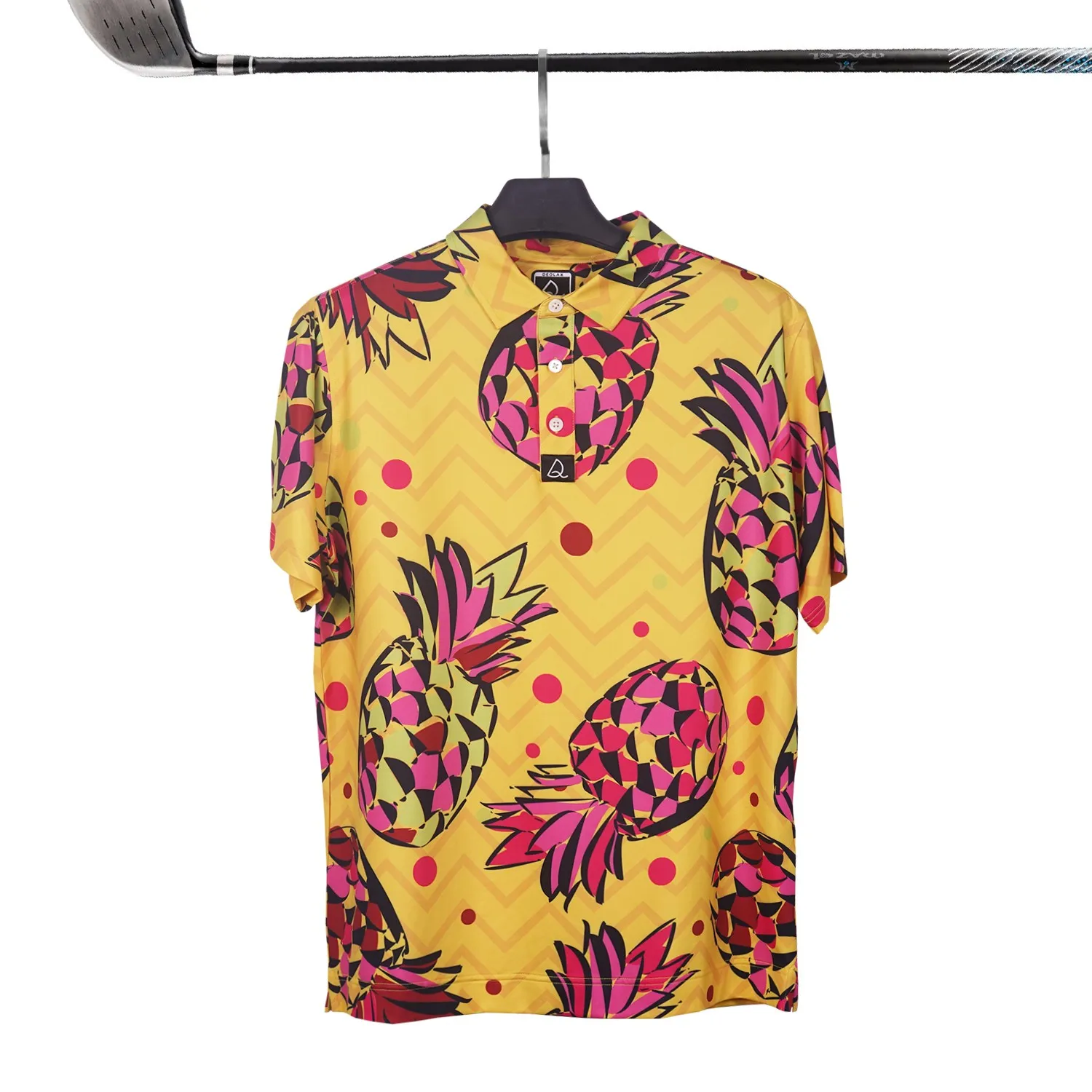 High quality custom logo oversized graphic printed performance floral vietnam golf polo t shirts for men