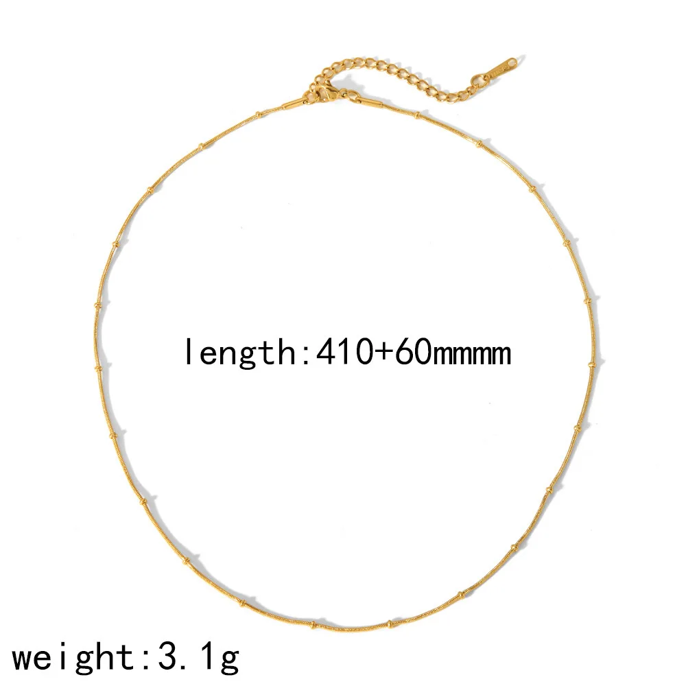 18K electroplated necklace versatile snake bone chain for women jewelry