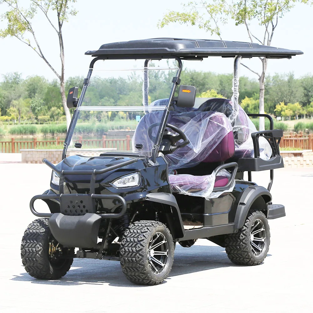 4 Seat Mini Electric Club Car Aluminium Frame Golf Cart Off Road Buggy Hunting Club Car Electric Vehicle With Curtis Controller