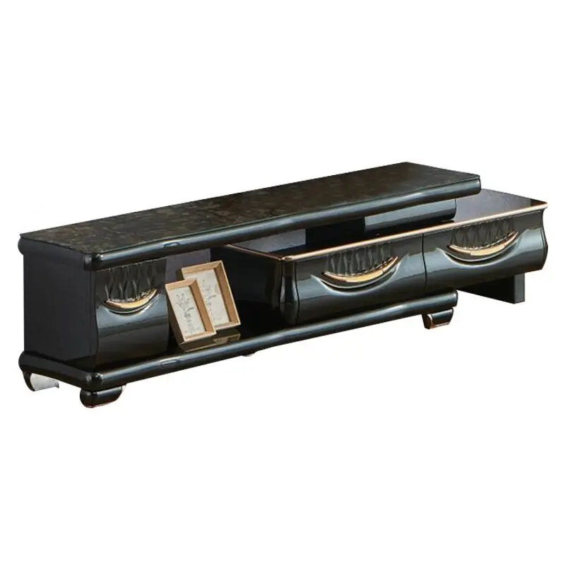 Chinese living room wood furniture design glass coffee tea table modern