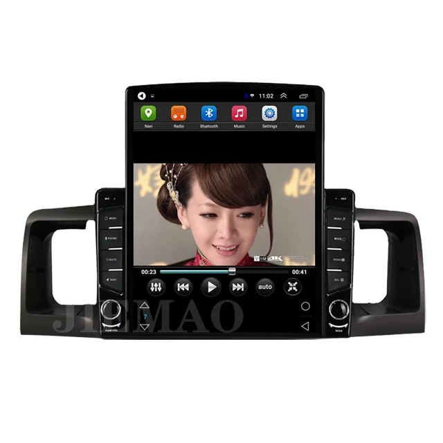Tesla Vertical Android Car Video Radio Player For Toyota Corolla E120 BYD F3 2007-2012 Car Stereo Navigation Audio System 32GB
