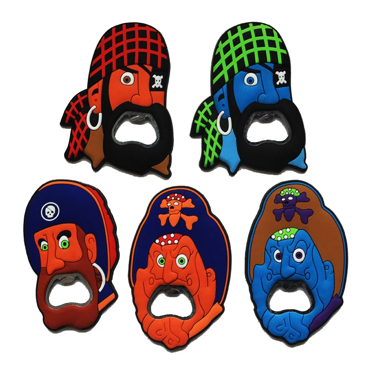 Custom Bottle Opener Fridge Magnet Factory PVC Bottle Opener With Soft Magnet