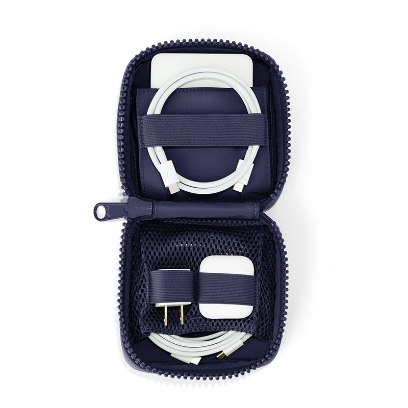 Neoprene waterproof Travel Carrying Organizer Bag Double Layers Electronic Accessories Carry Case