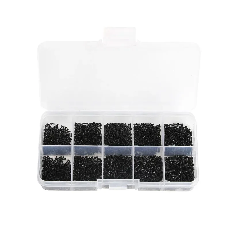 1000pcs Self Tapping Screws PA M1 M2 M1.4 M1.7 Small Phillips Round Pan Head Laptop Screws Computer Screw