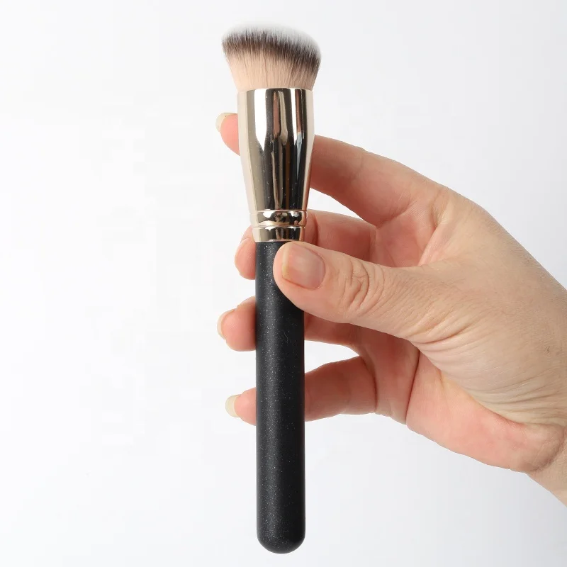 Wholesale Synthetic Hair Wood Handle Small 370 270 Concealer 170 Foundation Brush Vegan Black Makeup Brush Single