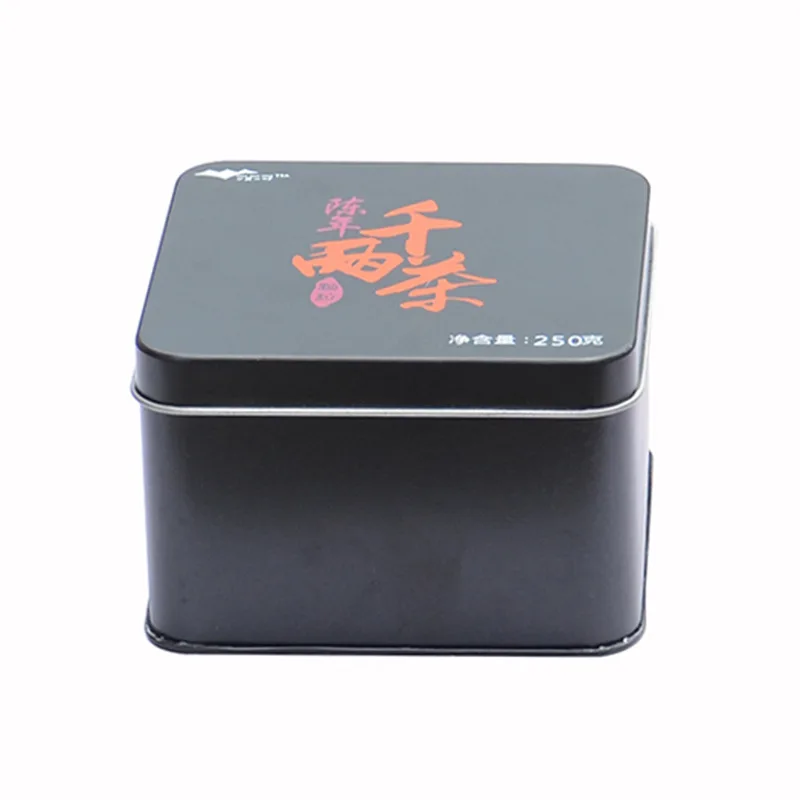 Wholesale Tin Custom Design Square Metal Packaging Tin Box Food Storage Box For Tea Packaging
