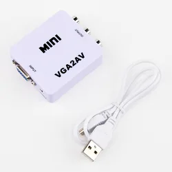 VGA Converter LCD TV TO AV CVBS RCA Composite converter adapter