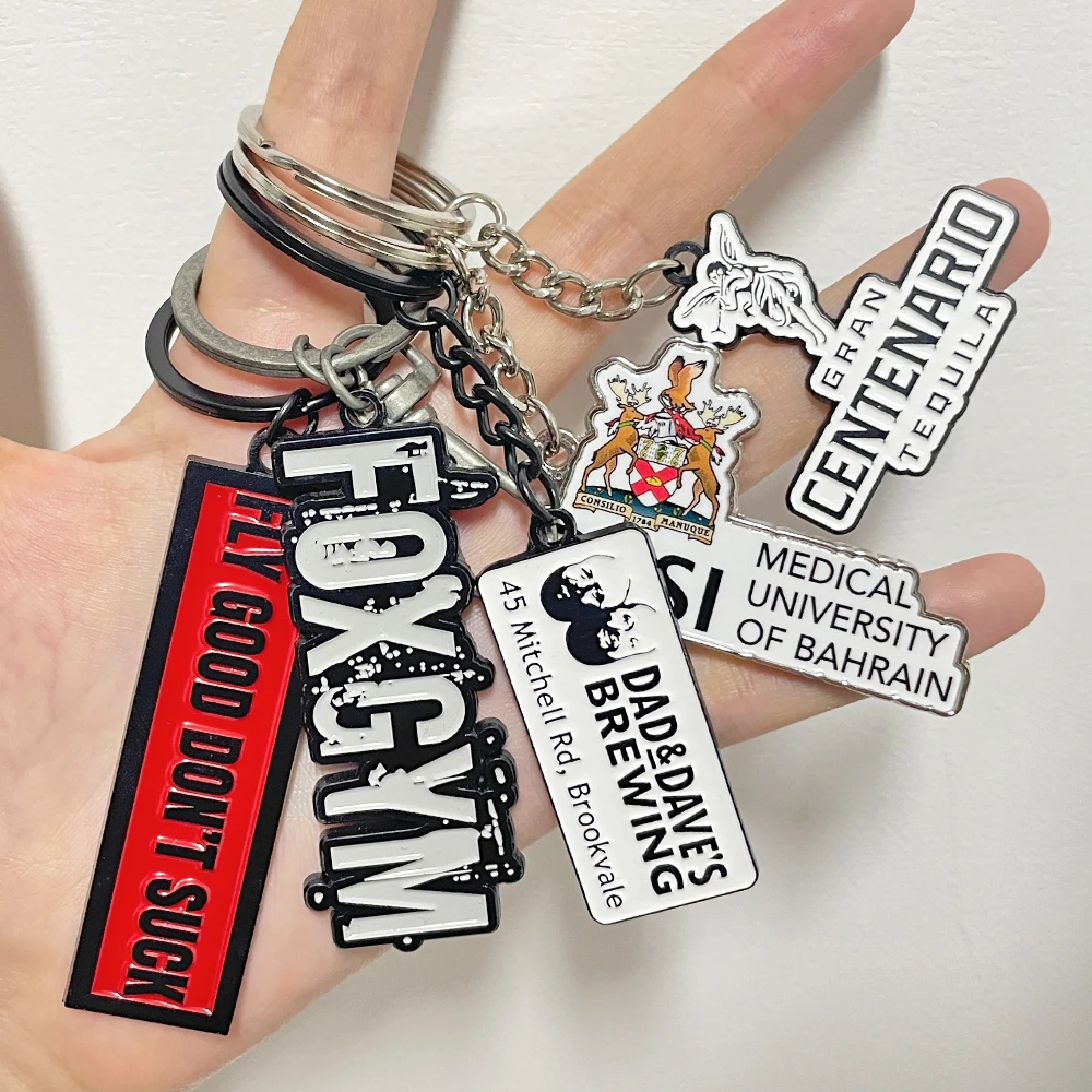 Keychain China Supplier Wholesale Custom Shape Souvenir Custom Made Enamel Round Shapesd Metal Keychain