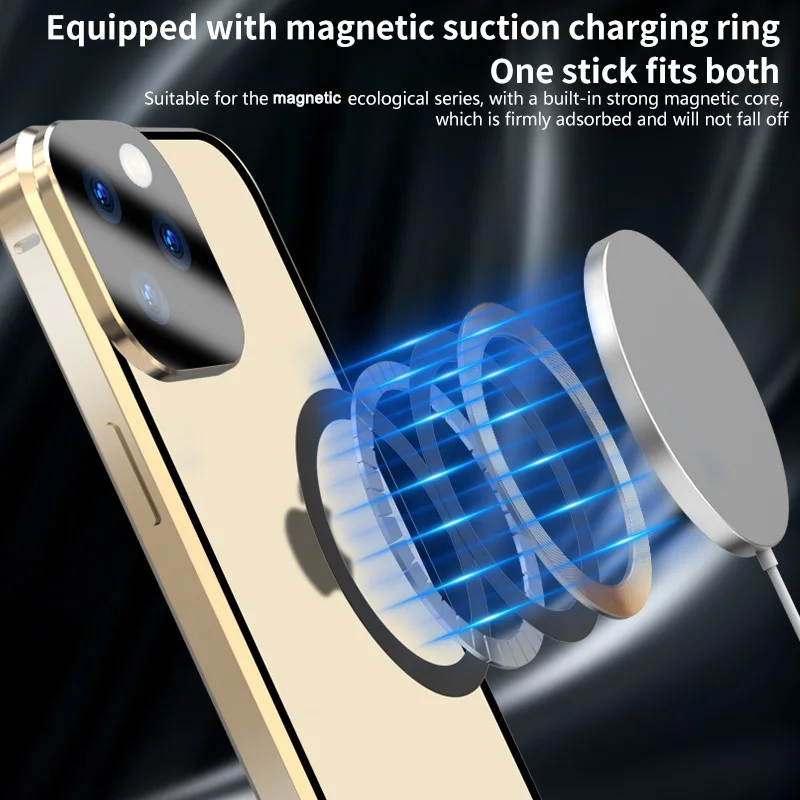 Чехол из закаленного стекла с магнитной 360 для iPhone 15 14 13 12 Pro Max Plus металлической защелкой