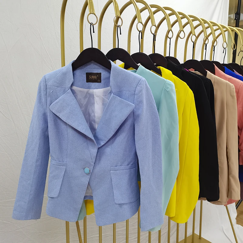 Женские тонкие костюмы пальто б/у одежда модная куртка оптовая продажа поставщик одежды куртки