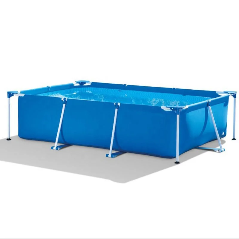 Fashion design pvc adult children indoor outdoor large slide inflatable metal frame mobile swimming pool for sale