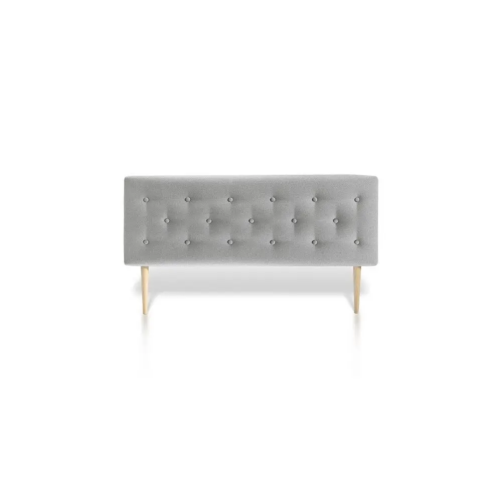 Factory wholesale simple soft bag double bed headboard economic back-to-back fabric natural solid wood foot bed headboard