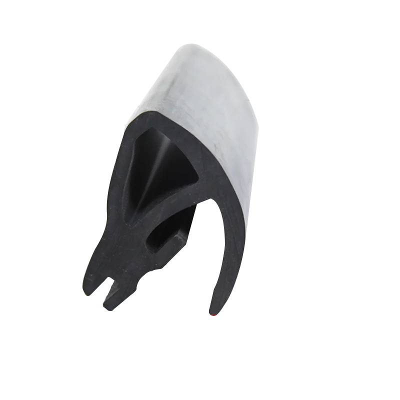 windshield waterproof  W shape  window glass channel weather stripping EPDM rubber flocked extruded sealing strip