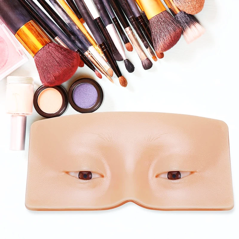 Makeup Board Eyebrow Tattoo Practice Face Skin Eye Makeup Training Silicone Practice Pad for Makeup Beauty Academy Cosmetic