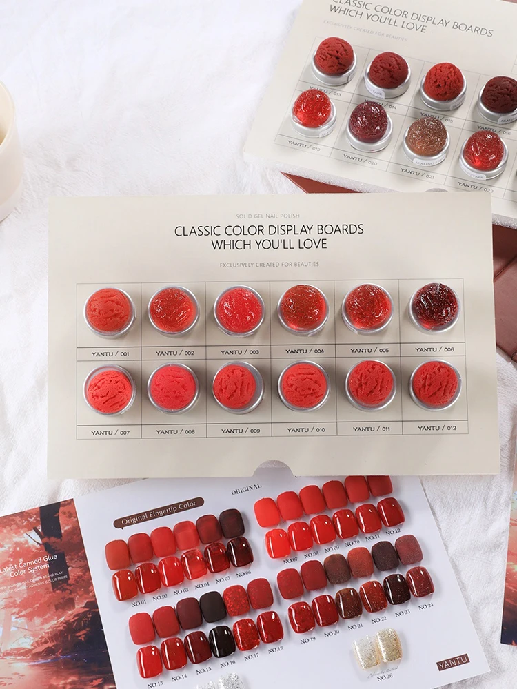 YANTU 26 colors set Nail gel Nail salon Non-Eoxic Uv gel Eco-friendly vegetable glue Nail art kitNew model 2024 Macaron