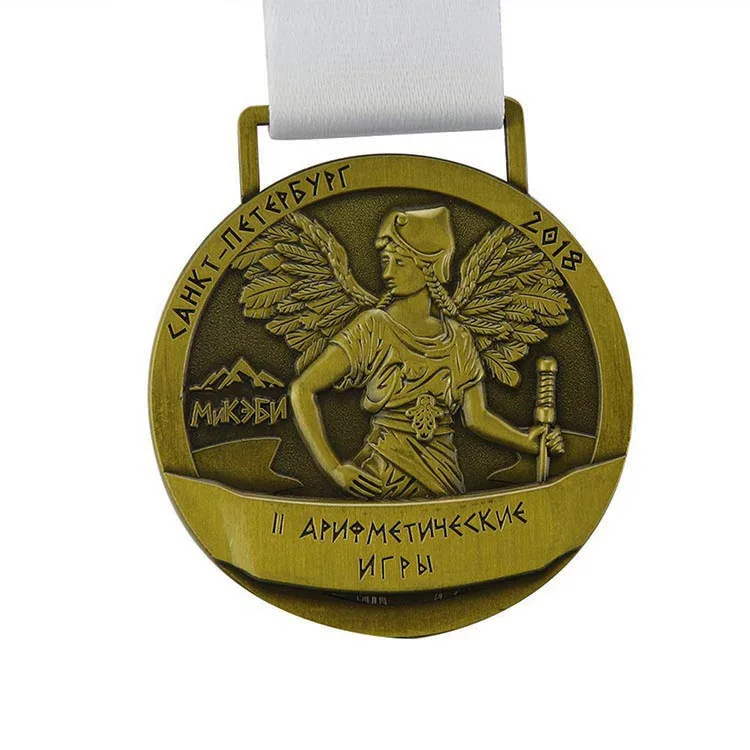 Promotional Souvenir St Christopher Patina Medal Pendant Oem Motivational Bronze Catholic Saint Metal Medal