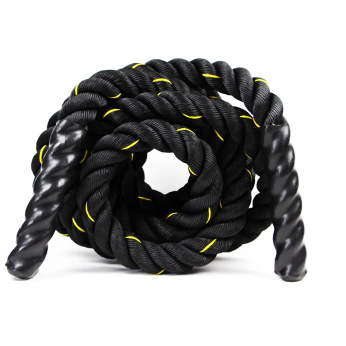 100% Poly Dacron Heavy Battle Rope with Durable Protective Sleeve for Strength Training, Fitness Exercise Rope,Battle Ropes