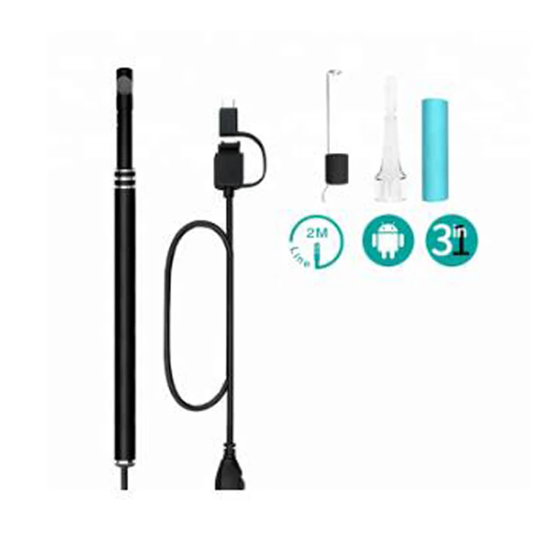 720P HD multifucnction 5.5mm ear nose inspection pen otoscope 3in1 USB ear endoscope for home and doctor care