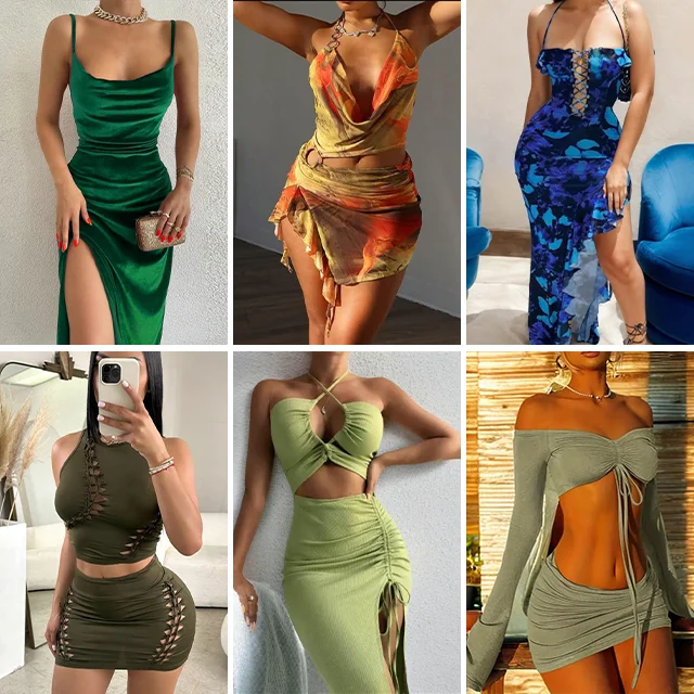 Stock Clothes Wholesale Girl Women Dress Trendy Dress Women Clothes Lady Elegant Summer Mix Style Random Dress