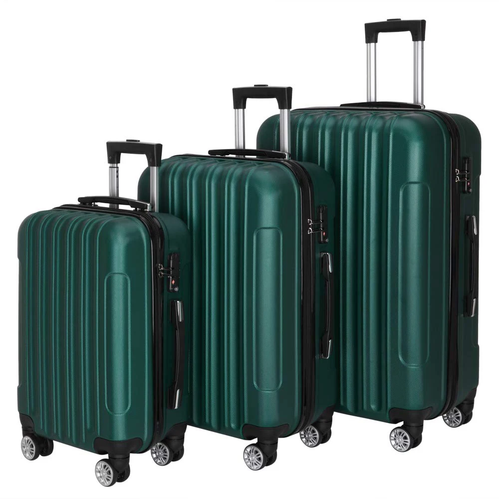 July 4 Wheels Hard Shell ABS Trolley Travelling Bags Maleta de Viajes Suitcases Luggage 3 Pieces Koffer Sets