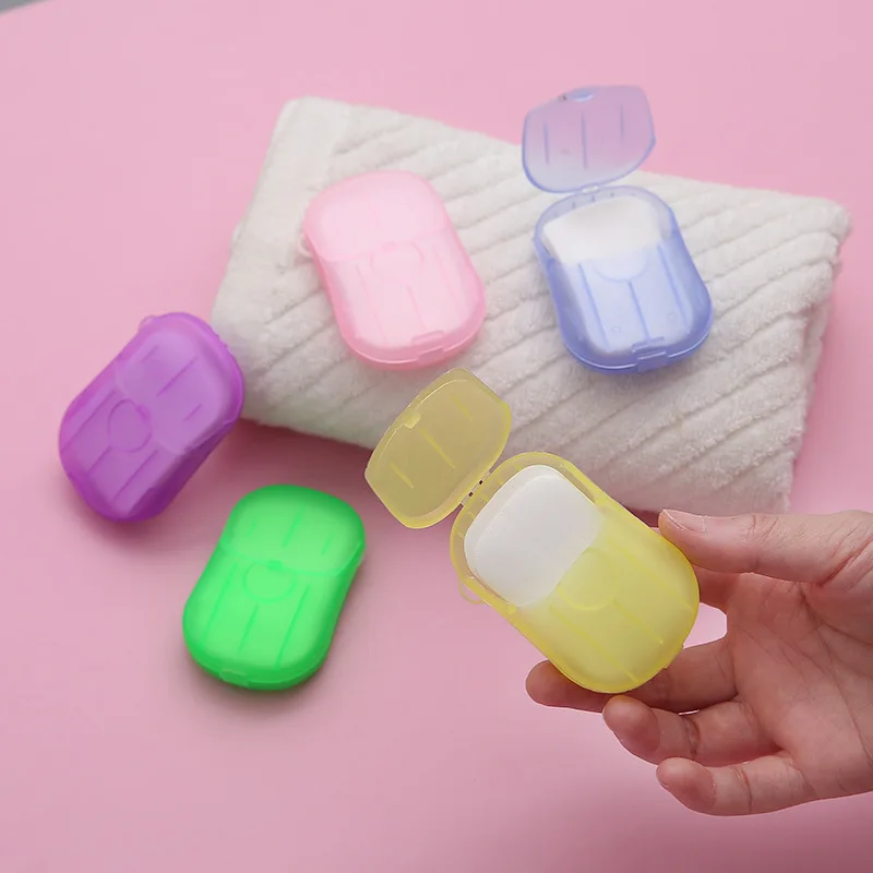Travel Soap Paper Washing Hand Bath Clean Scented Slice Sheets Disposable Boxe Soap Portable Mini Paper Soap Tablets