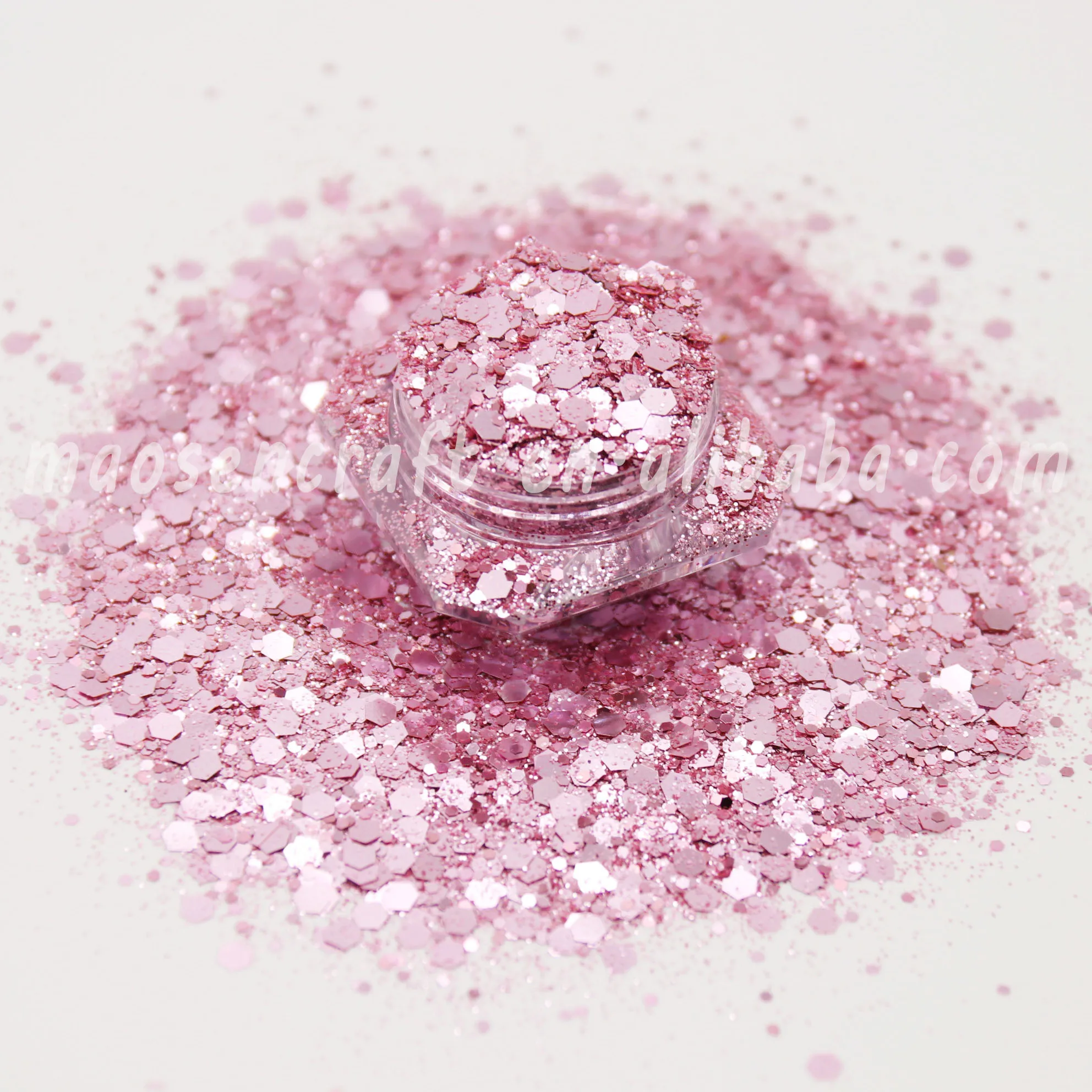 Высшее качество, оптовая продажа, объемный Розовый Блестящий Блеск для смолы