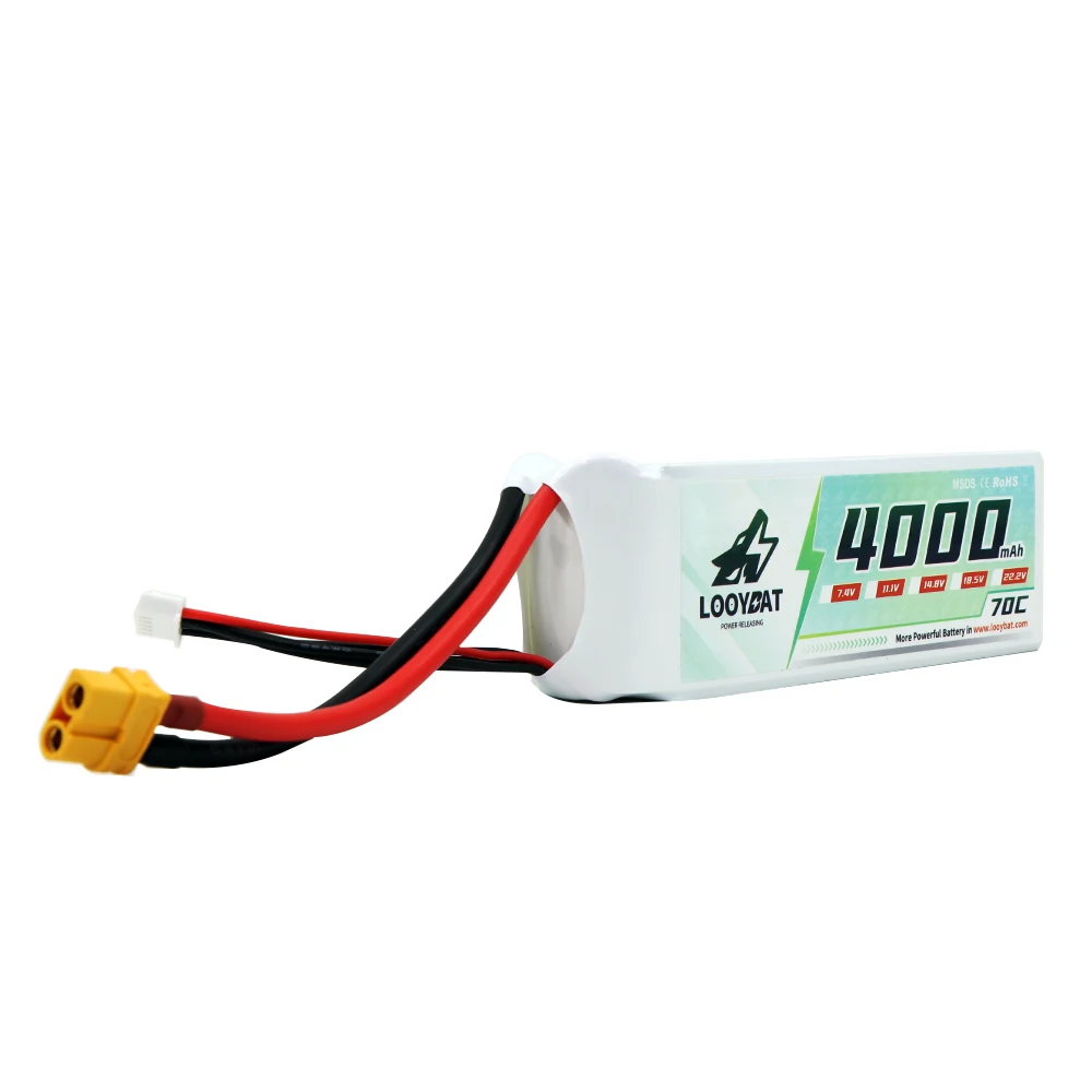 Environmentally Friendly LOOYBAT Lipo Battery 4000mAh 7.4V 22.2V Rechargeable Batterie Lipo For UAV Drone