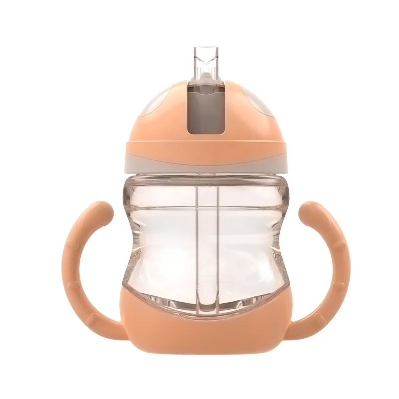 Hot selling OEM Factory 300ML baby water bottle baby training cup PP Plastic baby cup with handle