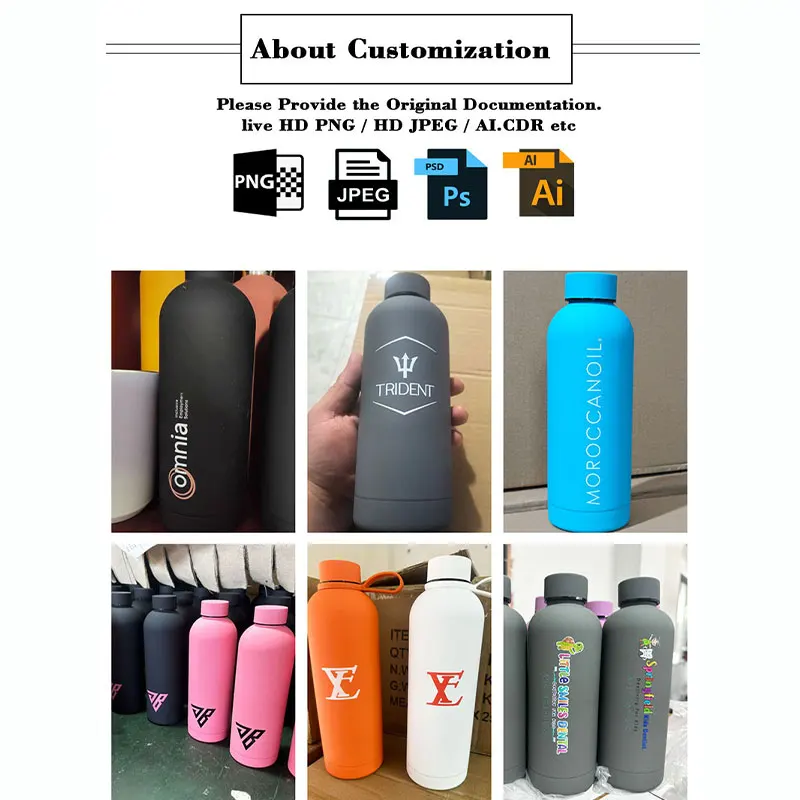 YY3510 Wholesale stainless steel drinking bottles Metal iced coffee bottles water for drinks custom bottles Promotional