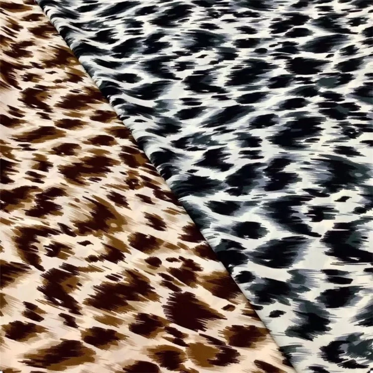 4 ways stretch woven printed fabric   New leopard  digital printed fabric